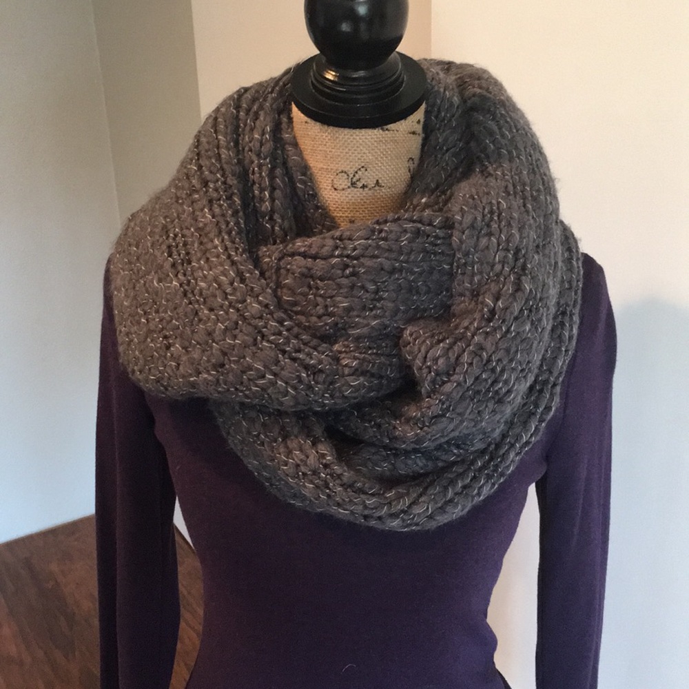 Grey Roxy Infinity Scarf